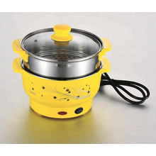 Portable stainless steel electric hot pot 201 material electric stew pot multi-purpose steamer